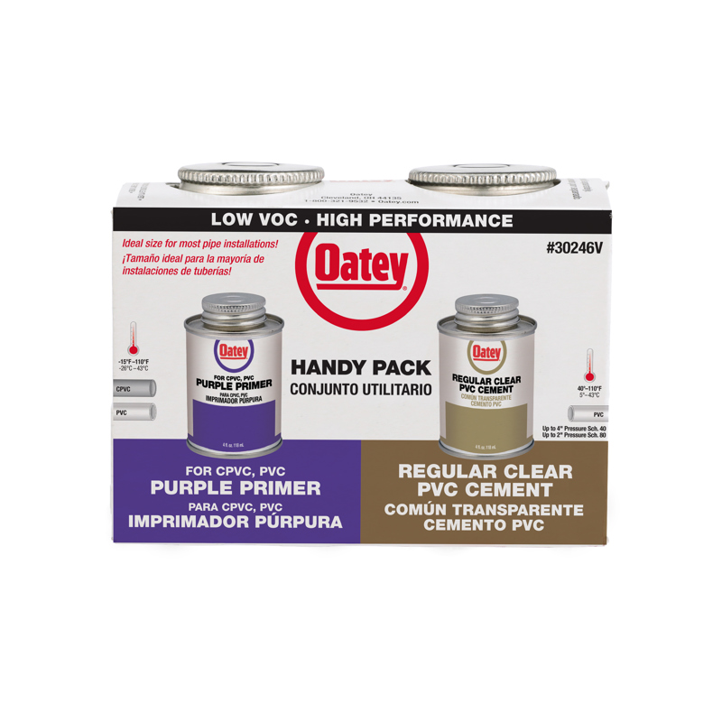 038753037882_H_001.jpg - Oatey® 4 oz. PVC Regular Clear Cement and Purple Primer Handy Pack - California Compliant