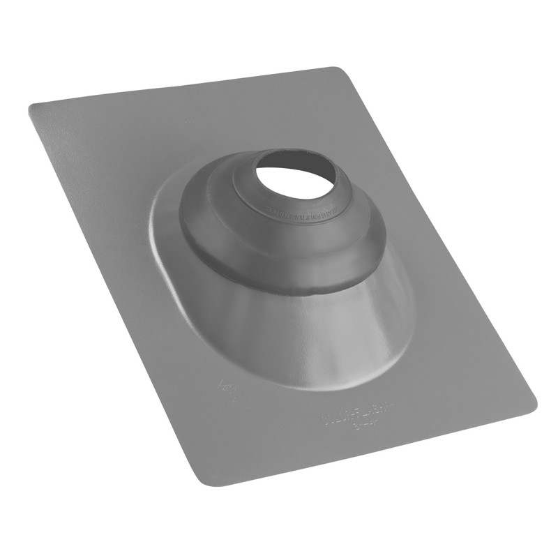 038753118789_H_001.jpg - Oatey® All-Flash® No-Calk® 3 in. – 4 in. Galvanized Gray 12 in. x 15 in. Base Roof Flashing