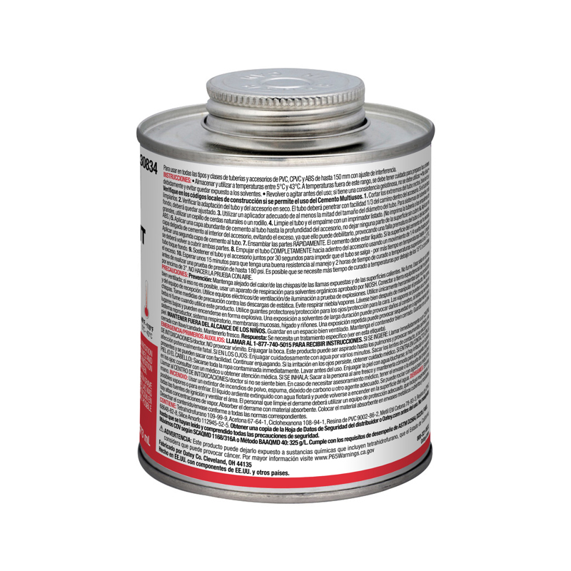 038753308340_W_001.jpg - Oatey® 16 oz. All-Purpose ABS, PVC and CPVC Clear Cement
