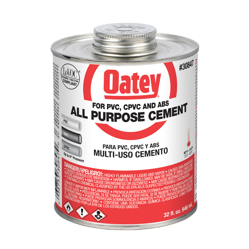 038753308470_H_001.jpg - Oatey® 16 oz. All-Purpose ABS, PVC and CPVC Clear Cement