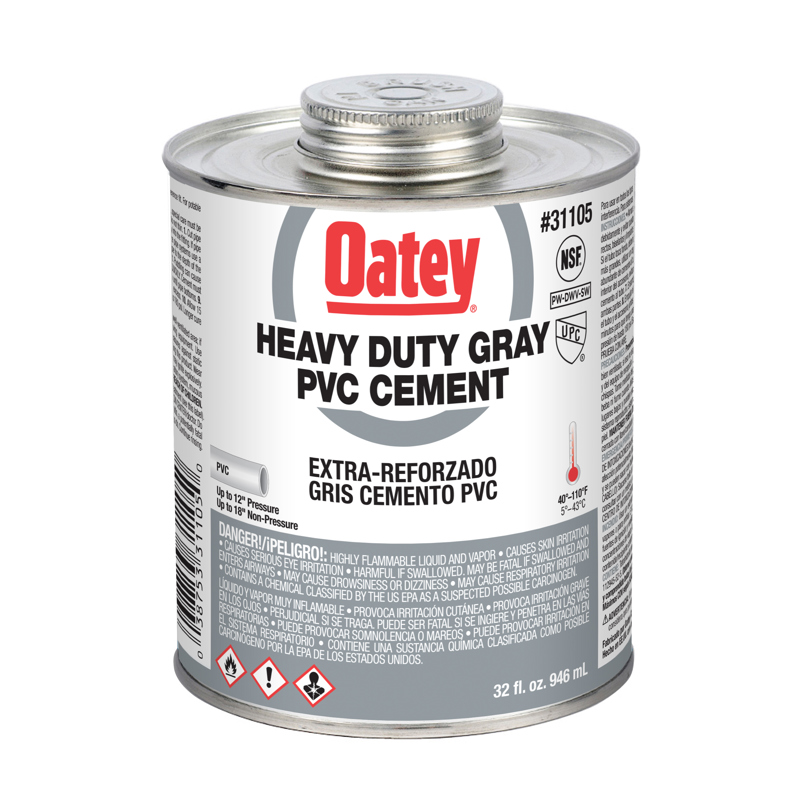 mostrar Audaz Boda Oatey® Heavy Duty Gray PVC Cement | Oatey