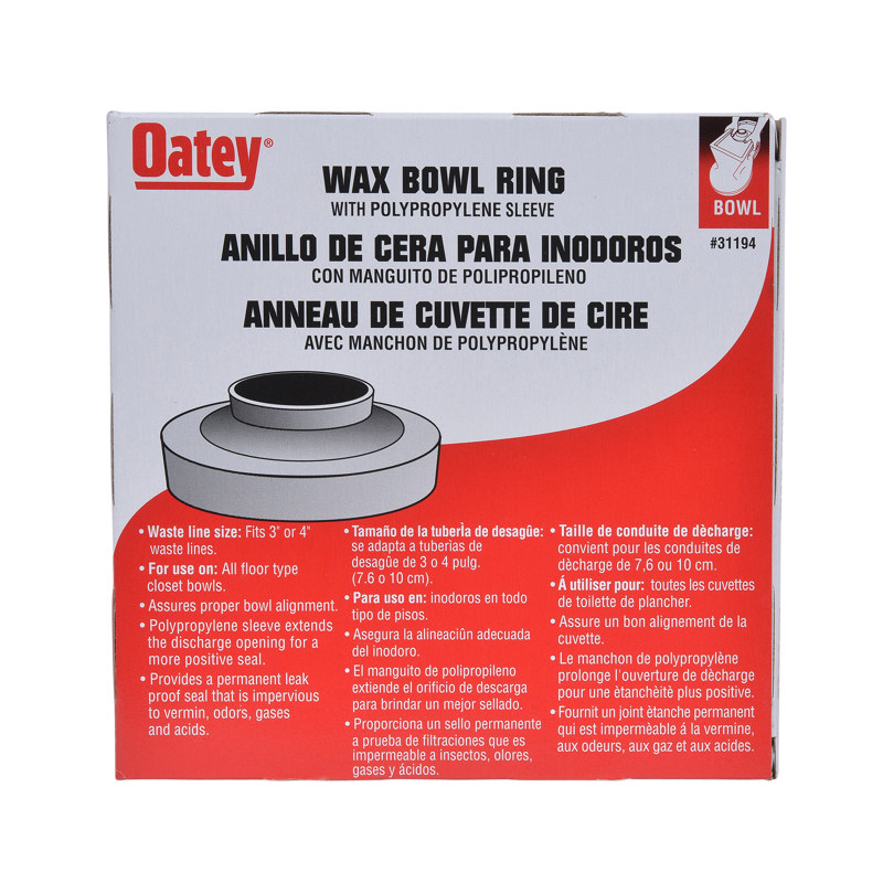 038753311944_P_001.jpg - Oatey® Wax Bowl Ring With Polycarbonate Sleeve