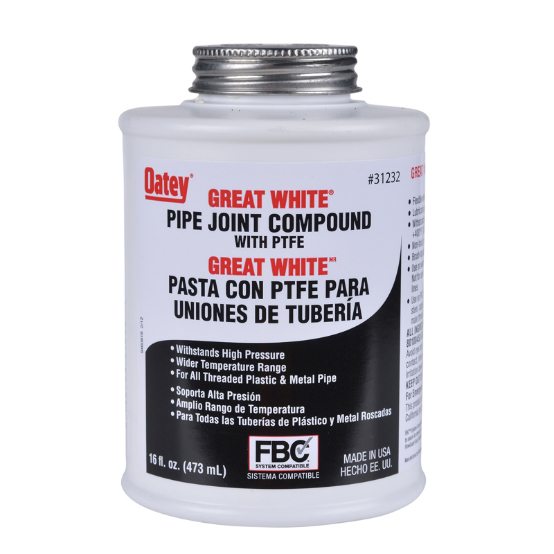 038753312323_H_002.jpg - Oatey® 16 oz. Great White® Pipe Joint Compound with PTFE