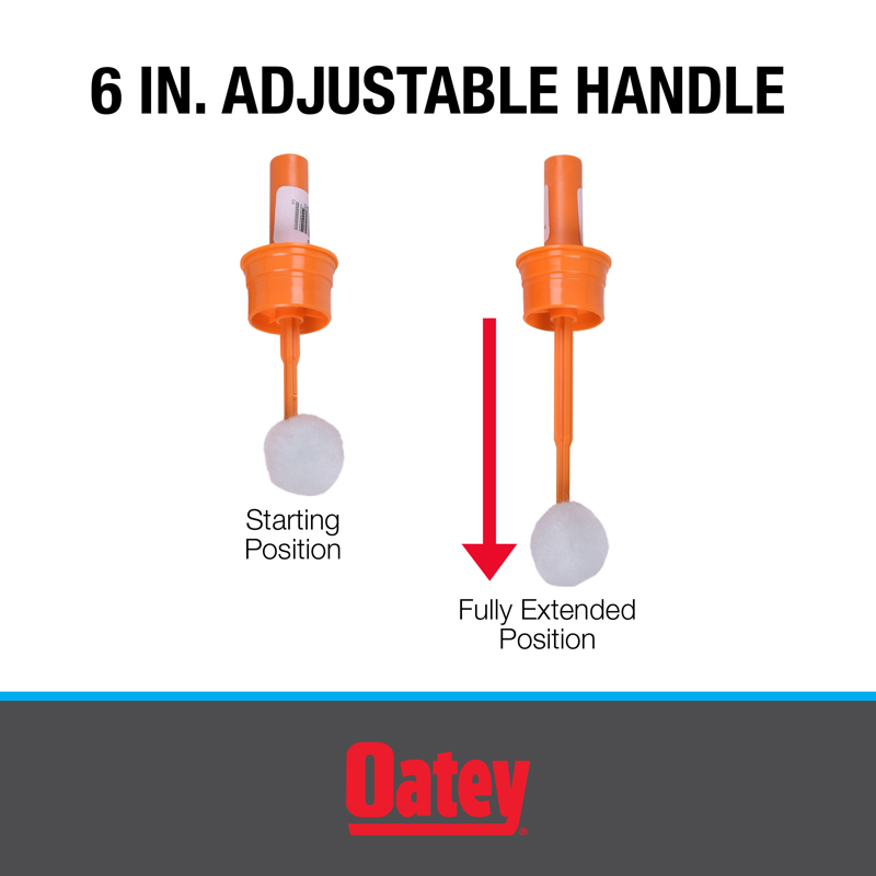 038753313023_INFO_001.jpg - Oatey® 1 in. Adjustable Plastic Dauber with 1-1/2 in. Ball, 50 pack