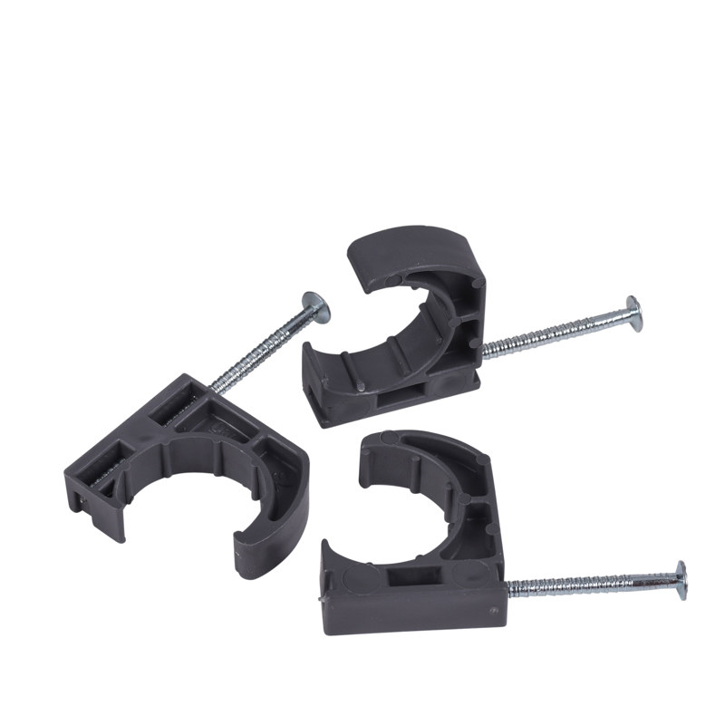038753339016_H_001.jpg - Oatey® 1 in Half Clamp Pipe Clamps With Nails (300 in bucket)