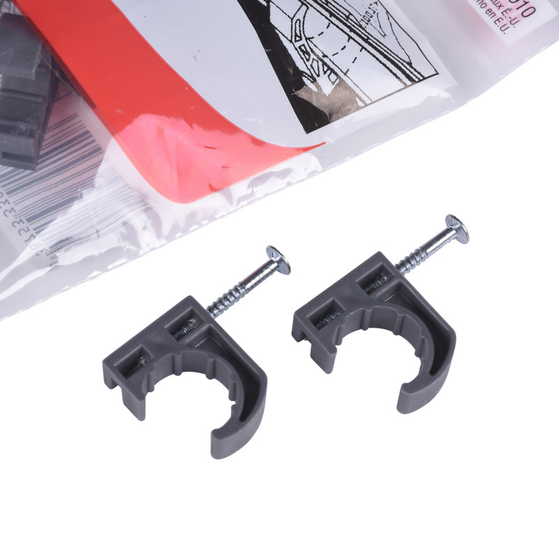 038753339108_H_001.jpg - Oatey® 1 in Half Clamp Pipe Clamps With Nails (50 in polybag)