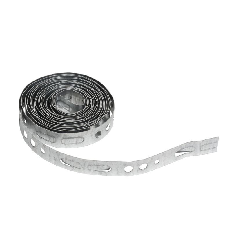 038753339894_H_001.jpg - Oatey® 3/4 in. x 10 ft. Galvanized Interlocking Metal Hanger Strap – 28 Ga. – Bagged