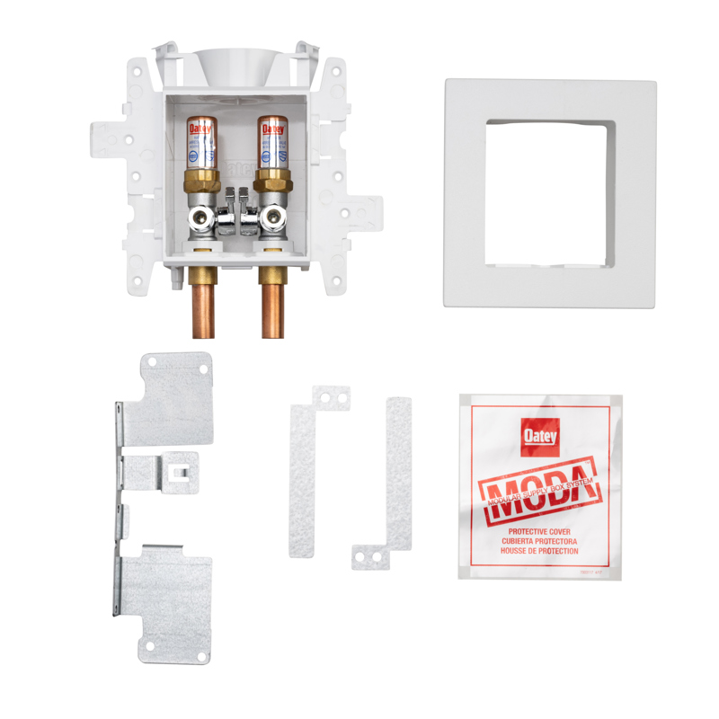 038753373997_H_001.jpg - Oatey® MODA® 2-Valve Copper (Male) Fire-Rated Lavatory Supply Box with Hammer Arrestors