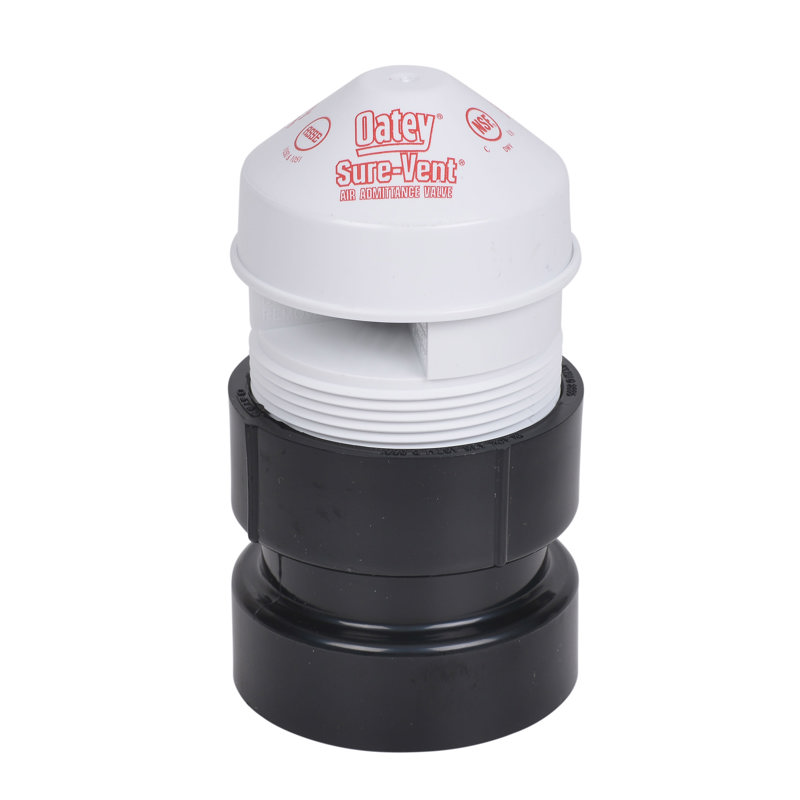 038753390192_H_001.jpg - Oatey® Sure-Vent® 1-1/2 in.–2 in. 160 Branch, 24 Stack DFU Air Admittance Valve with Black PVC Sch. 40 Adapter