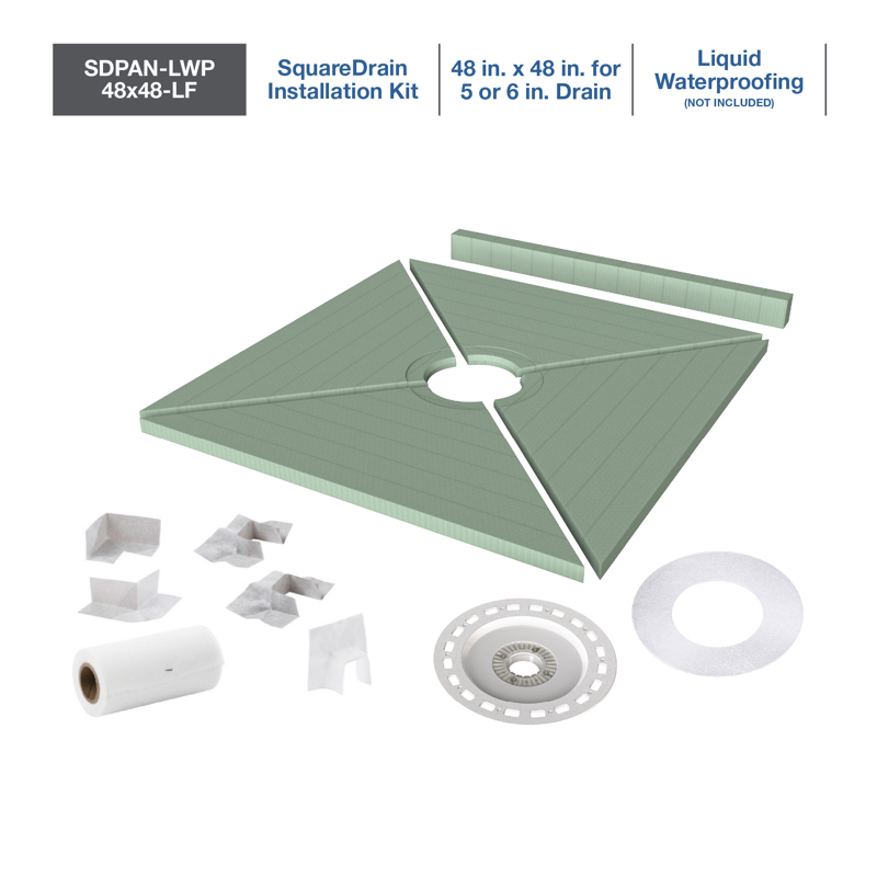 QuickDrain SquareDrain 48 in. x 48 in. Installation Kits | Oatey