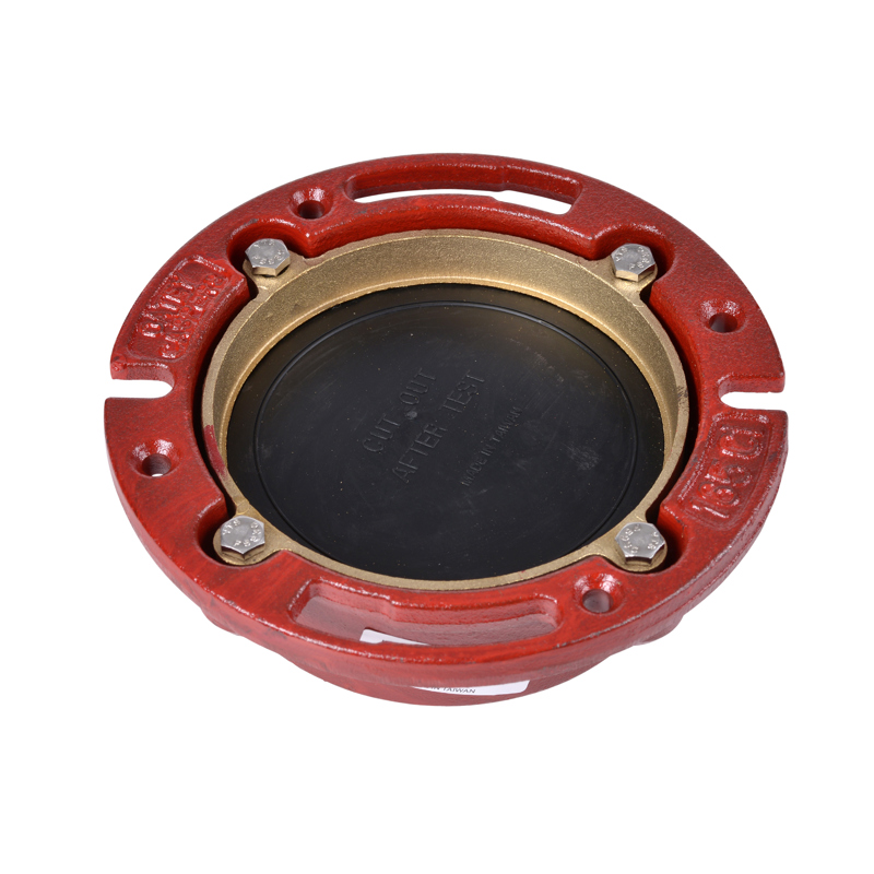 038753422565_H_002.jpg - Oatey® 4 in. Cast Iron Flange with Test Cap
