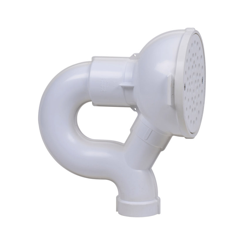 038753427249_R_001.jpg - Oatey® 2 in. PVC Floor drain with P-Trap and Cleanout