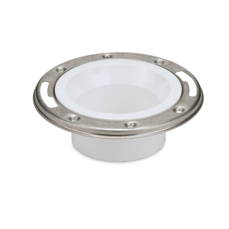 038753434957-02-23.jpg - Oatey® 3 in. x 4 in. PVC Closet Flange with Stainless Steel Ring without Test Cap