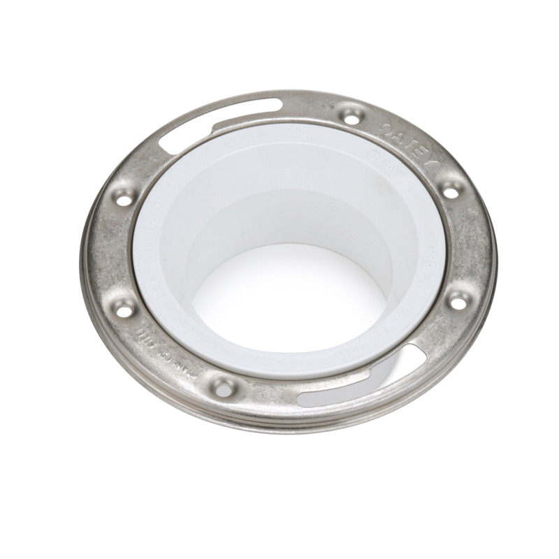 038753434957-03-04.jpg - Oatey® 3 in. x 4 in. PVC Closet Flange with Stainless Steel Ring without Test Cap