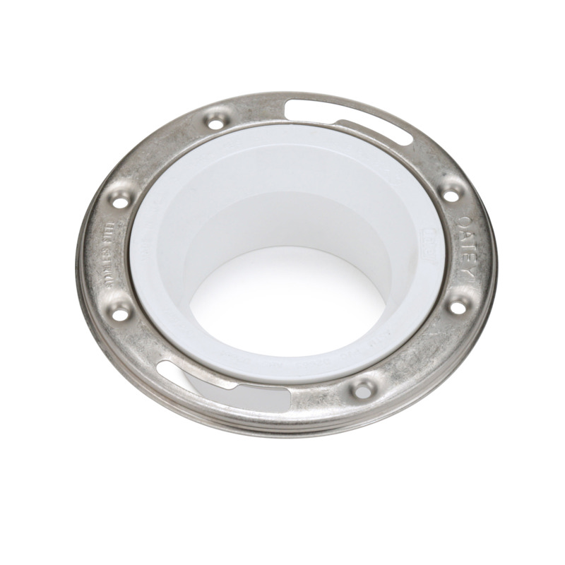 038753434957-03-07.jpg - Oatey® 3 in. x 4 in. PVC Closet Flange with Stainless Steel Ring without Test Cap