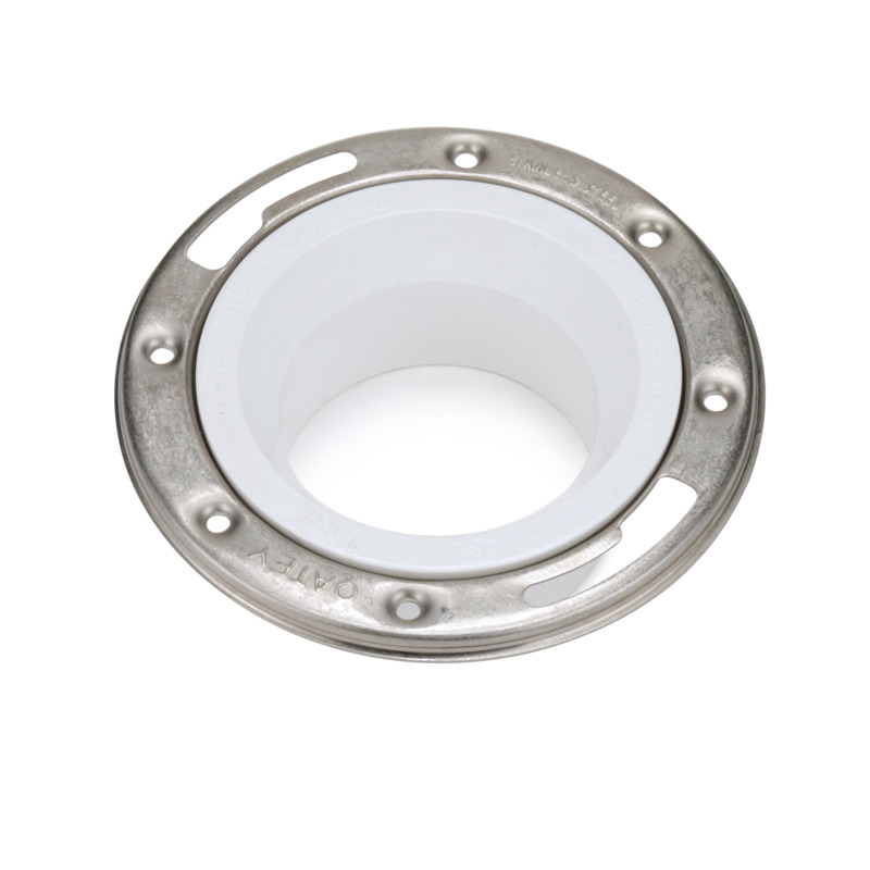 038753434957-03-15.jpg - Oatey® 3 in. x 4 in. PVC Closet Flange with Stainless Steel Ring without Test Cap