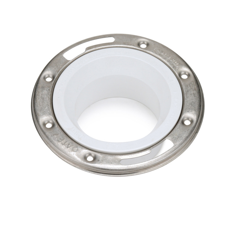 038753434957-03-16.jpg - Oatey® 3 in. x 4 in. PVC Closet Flange with Stainless Steel Ring without Test Cap