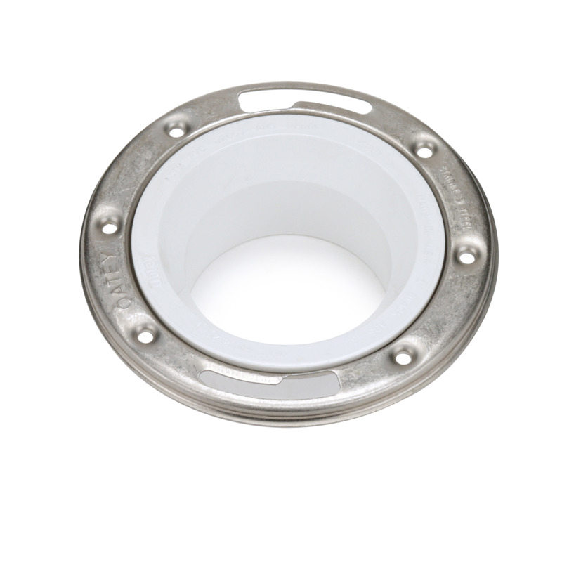 038753434957-03-18.jpg - Oatey® 3 in. x 4 in. PVC Closet Flange with Stainless Steel Ring without Test Cap