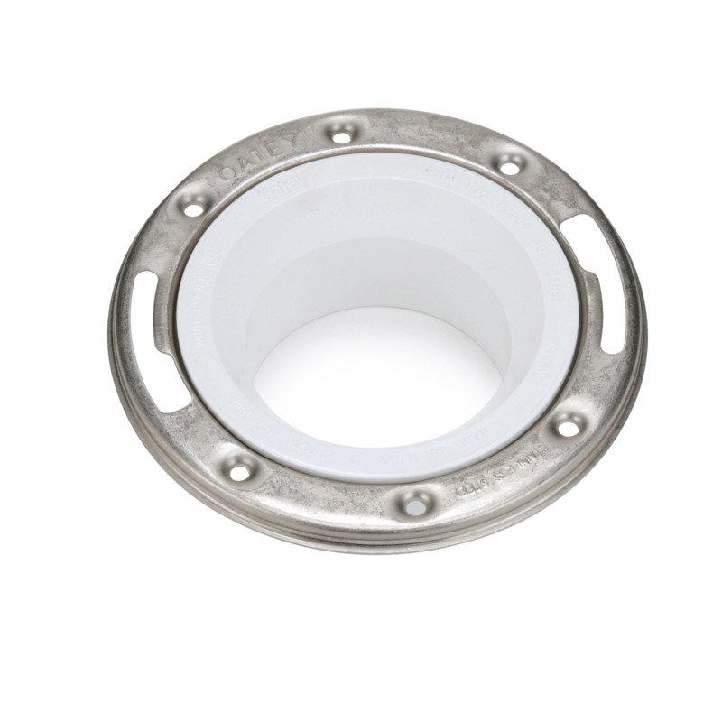 038753434957-03-23.jpg - Oatey® 3 in. x 4 in. PVC Closet Flange with Stainless Steel Ring without Test Cap