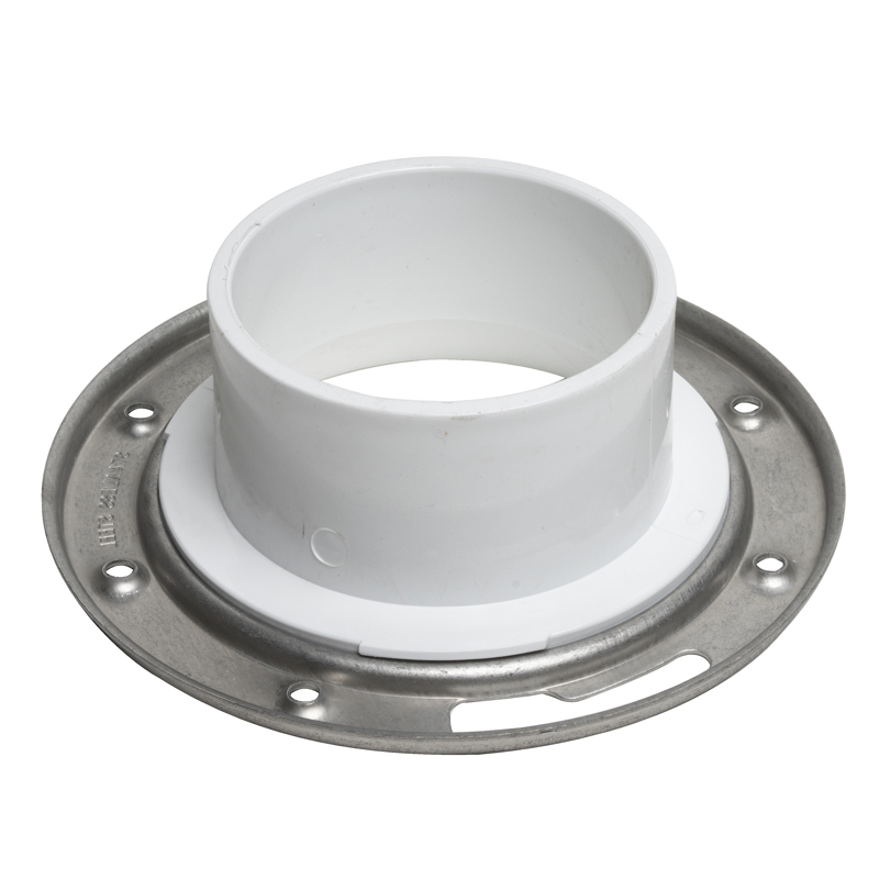 038753434957_B_001.jpg - Oatey® 3 in. x 4 in. PVC Closet Flange with Stainless Steel Ring without Test Cap
