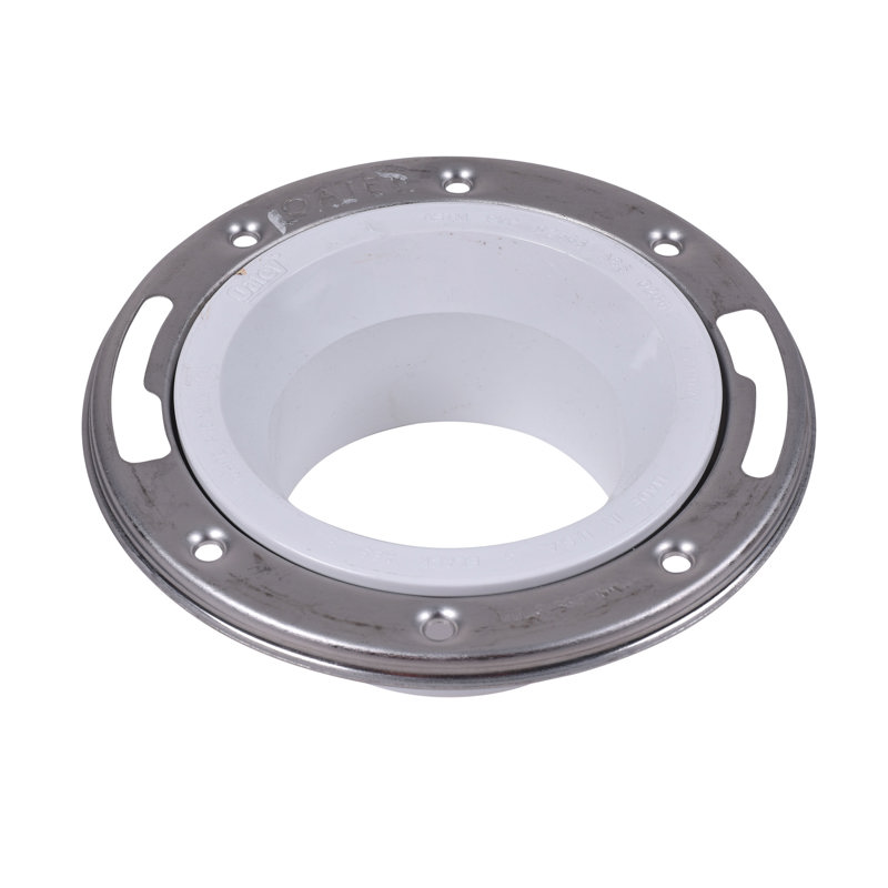 038753434957_H_002.jpg - Oatey® 3 in. x 4 in. PVC Closet Flange with Stainless Steel Ring without Test Cap