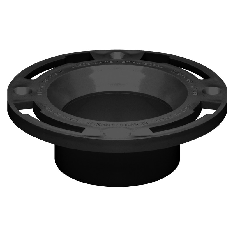 038753435244_H_001.jpg - Oatey® 3 in. or 4 in. ABS Long Pattern Closet Flange with Plastic Ring without Test Cap