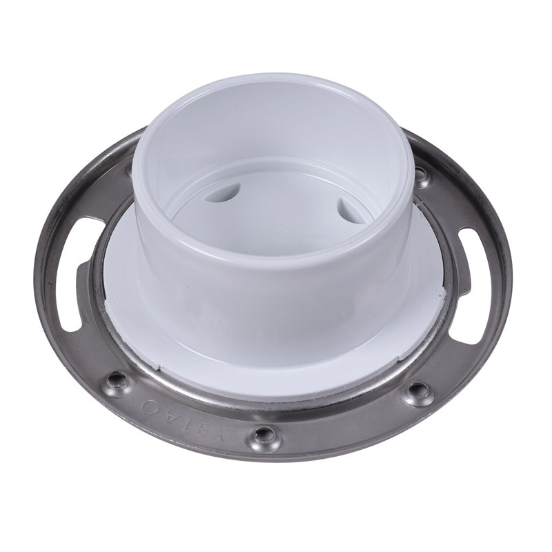 038753435534_B_001.jpg - Oatey® 3 in. or 4 in. Easy Tap Closet Flange, PVC with Stainless Steel Ring