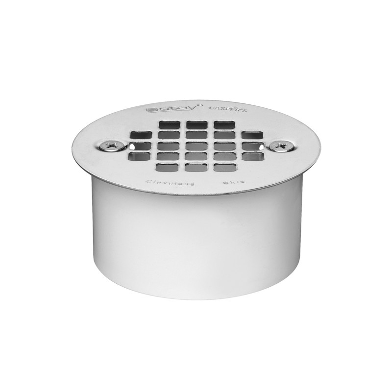 038753435633_H_001.jpg - Oatey® 3 in. PVC Snap-In Drain with 3-1/2 in. Stainless Steel Strainer
