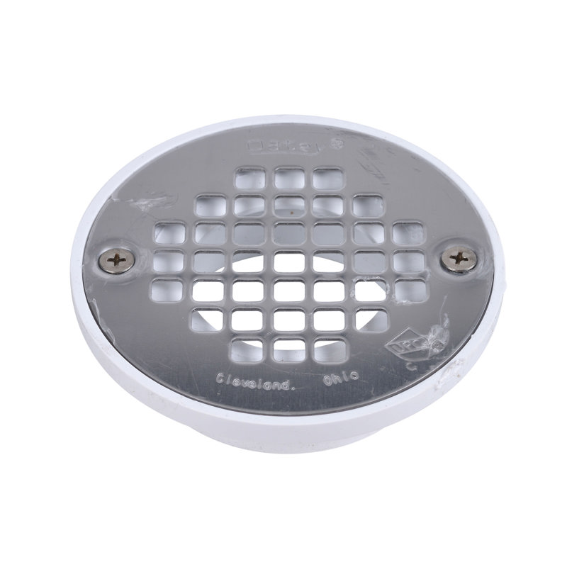 038753435817_H_001.jpg - Oatey® 2 in. or 3 in. ABS Short General Purpose Drain with 4 in. Stainless Steel Screw-Tite strainer