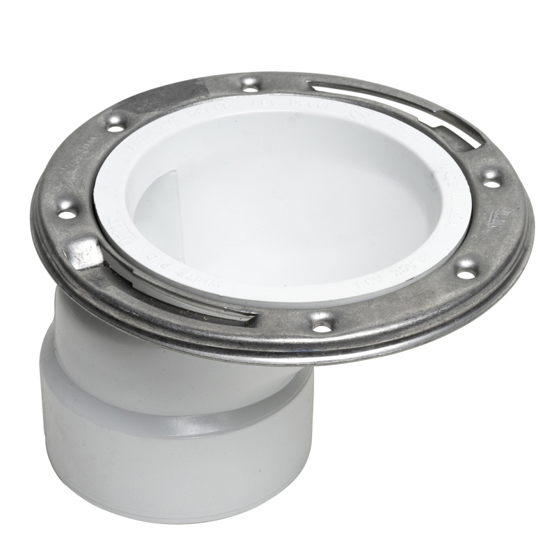038753436050_H_001.jpg - Oatey® PVC Offset Closet Flange with Stainless Steel Ring