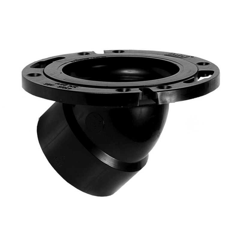038753438153_H_002.jpg - Oatey® 3 in. or 4 in. ABS 45° Closet Flange with Plastic Ring without Test Cap