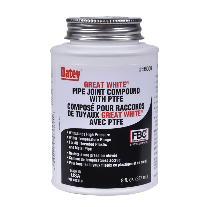 038753480091_H_001.jpg - Oatey® 1 oz. Great White® Pipe Joint Compound with PTFE