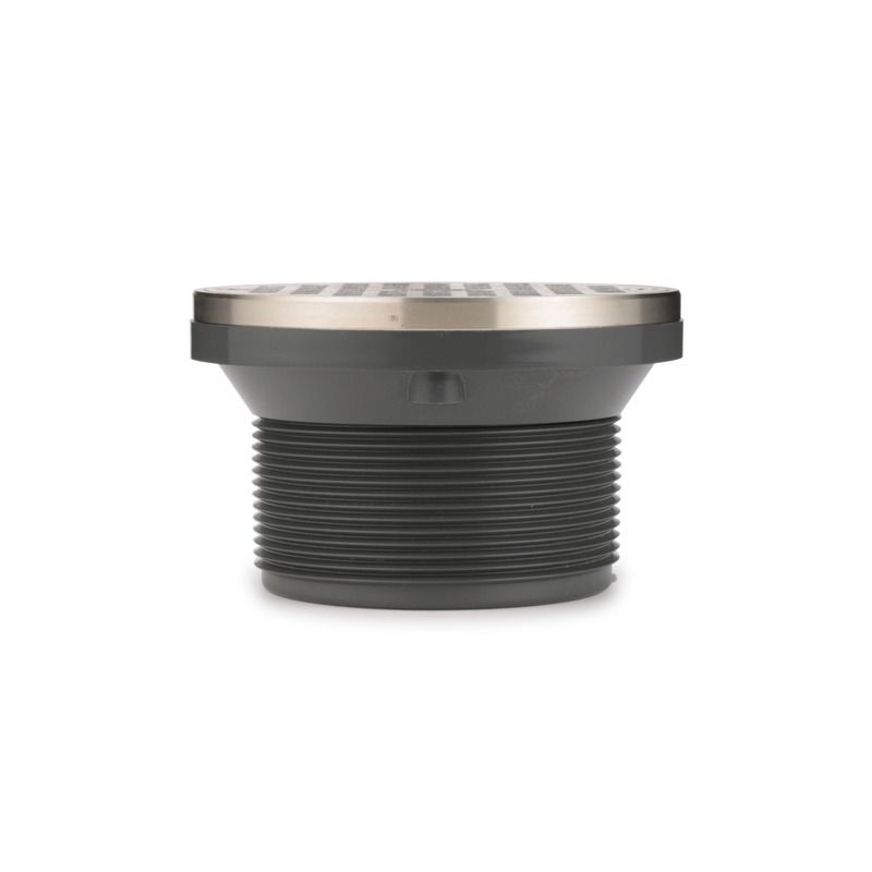 038753720609-01-01.jpg - Oatey® 5" Round NI Grate & Ring & Plastic Barrel