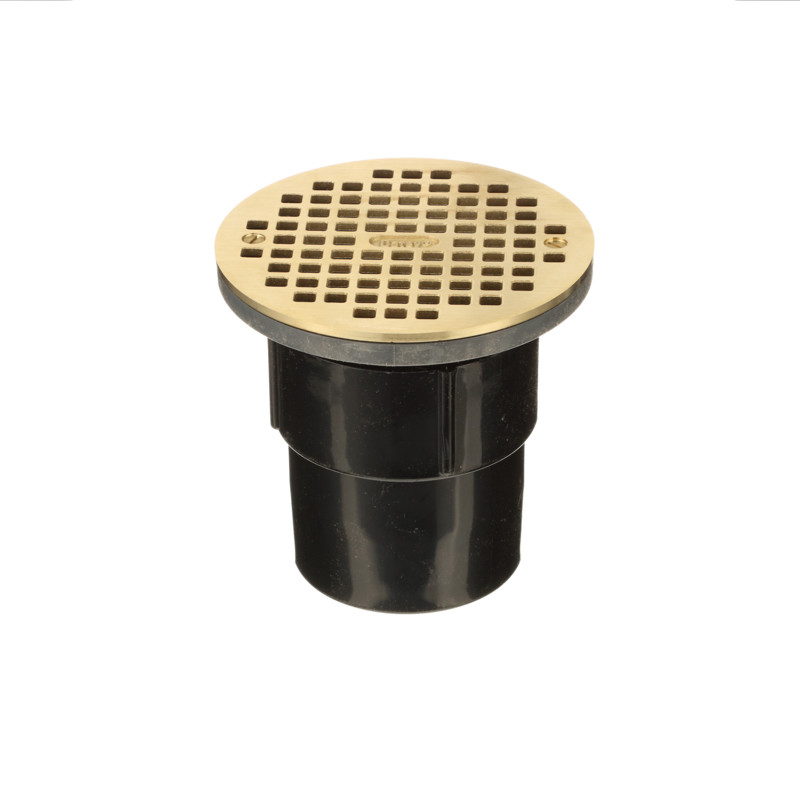038753821276_R02_C01.jpg - Oatey® 3 in. or 4 in. ABS General Purpose Drain with 6 in. Brass Grate