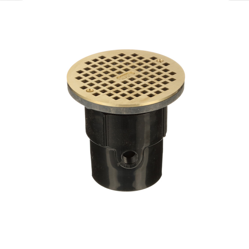 038753821276_R02_C10.jpg - Oatey® 3 in. or 4 in. ABS General Purpose Drain with 6 in. Brass Grate