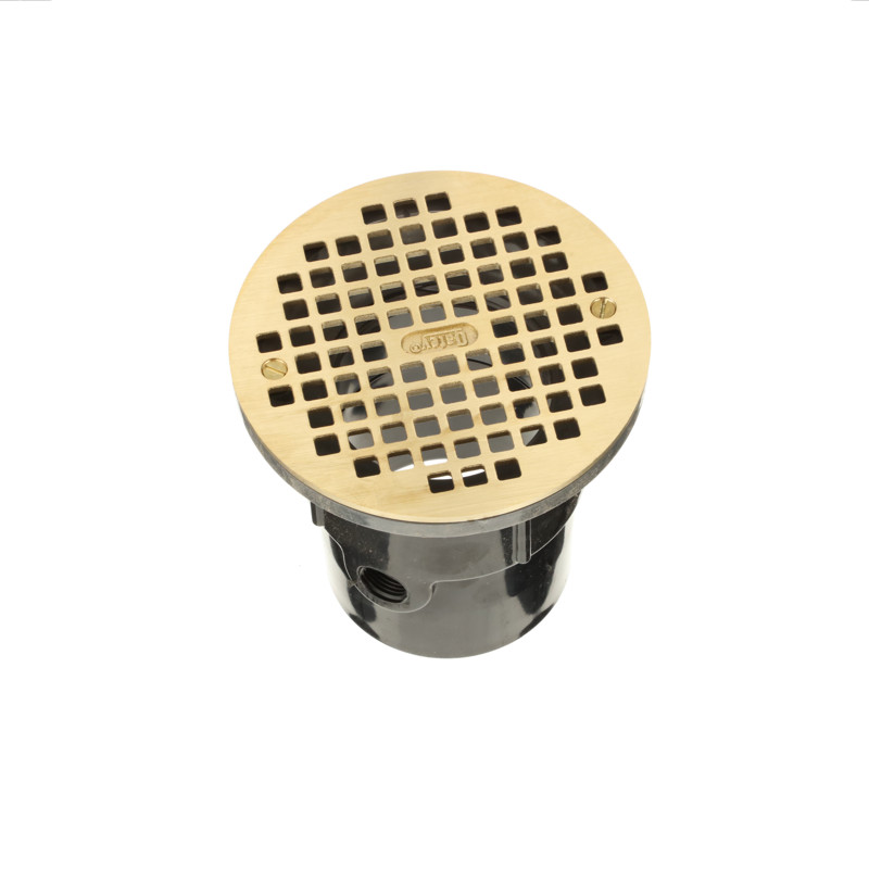 038753821276_R03_C12.jpg - Oatey® 3 in. or 4 in. ABS General Purpose Drain with 6 in. Brass Grate