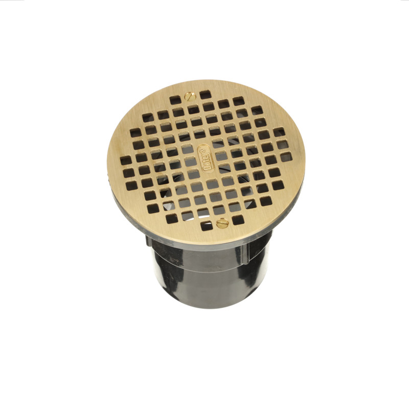 038753821276_R03_C18.jpg - Oatey® 3 in. or 4 in. ABS General Purpose Drain with 6 in. Brass Grate