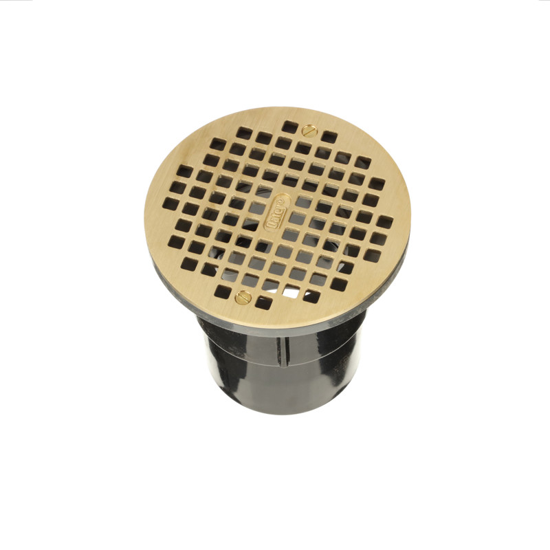038753821276_R03_C20.jpg - Oatey® 3 in. or 4 in. ABS General Purpose Drain with 6 in. Brass Grate