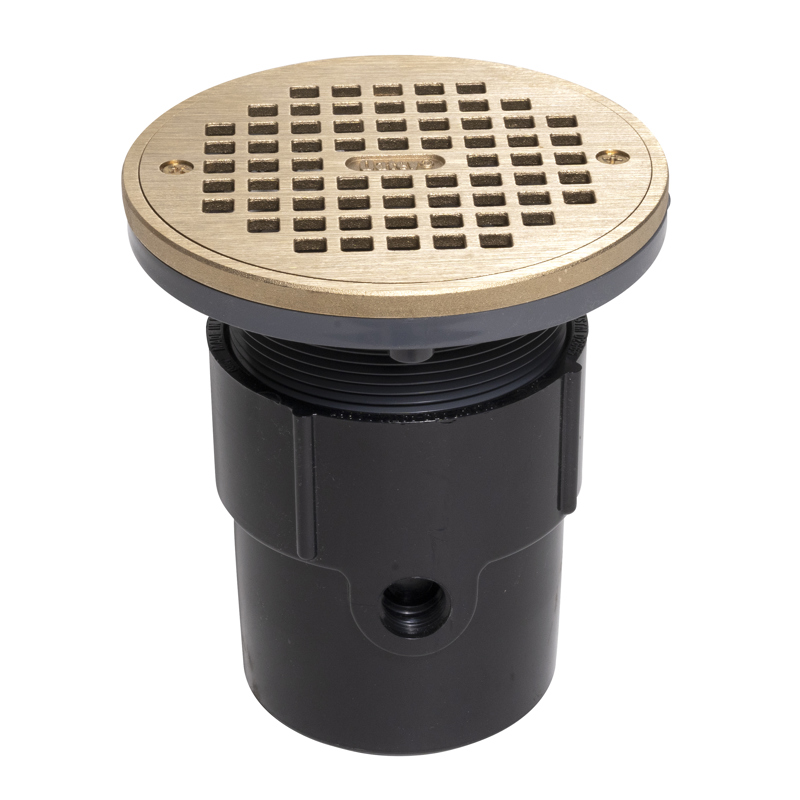 038753821375_H_002.jpg - Oatey® 3" or 4" ABS General Purpose Drain w/ 6" BR Grate & Round Ring