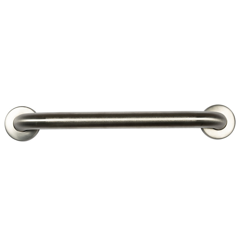 041193013781_H_002.jpg - Dearborn® 1-1/2 in. x 18 in. Stainless Steel Grab Bar w/ Concealed Flange, Peened Finish