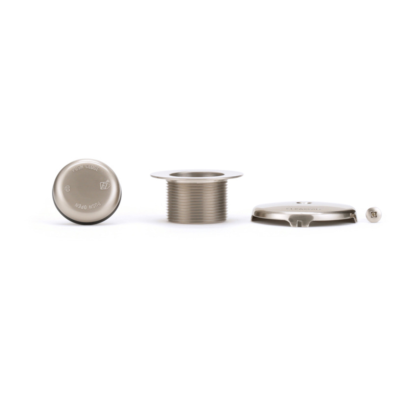 041193027313-01-01.jpg - Dearborn® Traditional Trim Kit, Touch-Toe Stopper with Brushed Nickel Finish Trim