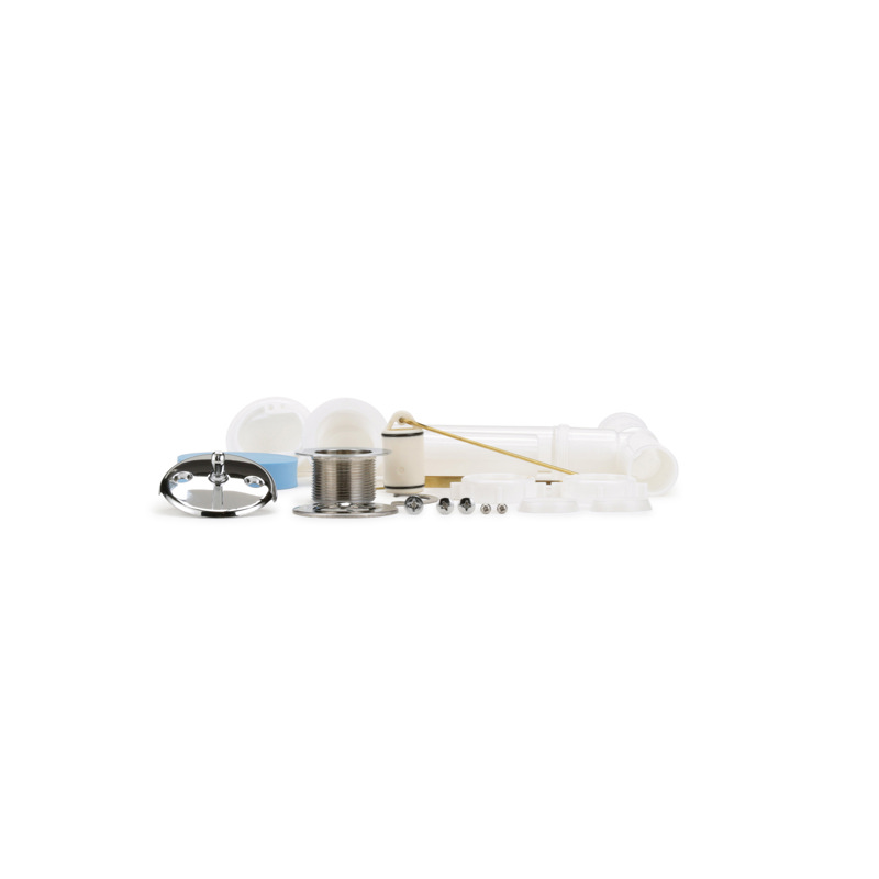 041193057099-01-01.jpg - Dearborn® Full Kit, Plastic Tubular - Trip-Lever Stopper with Chrome Finish