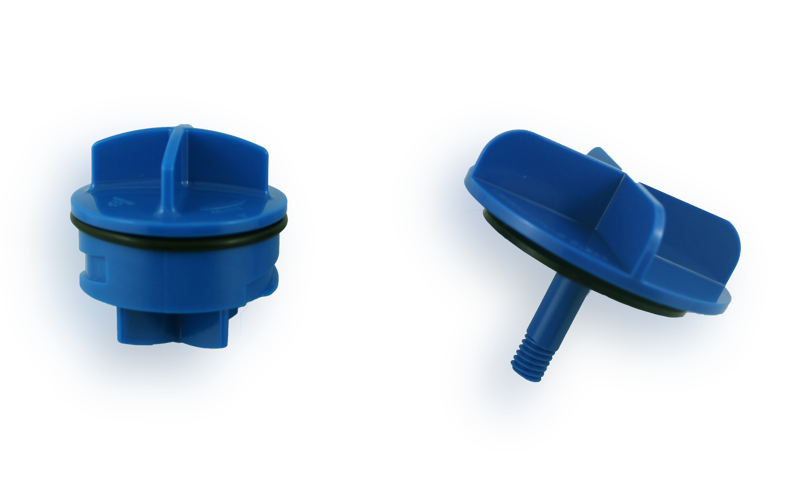 041193740083_H_001.png - Dearborn® True Blue® Threaded Post Drain and 1/4 Turn Overflow Test Plugs