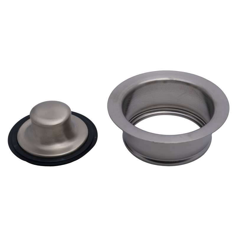 041193801258_C_001.jpg - Dearborn® Stainless Steel Garbage Disposal Flange and Stopper, Brushed Nickel Finish