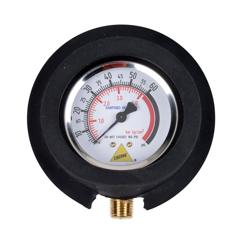 048-468_h.jpg - Cherne® 0-60 psi, 2.5" Dial, Plug Pressure Gauge With Increments To 160 Psi With Cover
