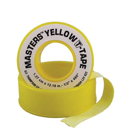 067001000897_H_001.png - Masters® Yellow ULC Gas Seal T-Tape Roll, 1/2 in x 260 in