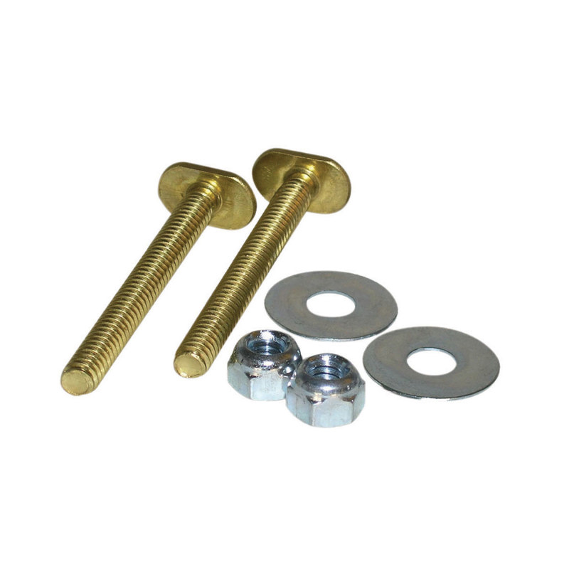 078864560558_H_001.jpg - Harvey™ 1/4 in. X 2 1/4 in. Plated Toilet Flange Set with Double Nuts and Washers