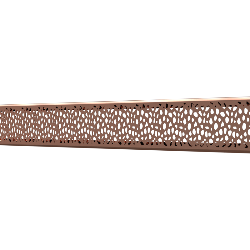 10_Linear_Covers_Stones_Polished_Rose_Gold_Small_H_001.png - QuickDrain Linear Drain 18 in. Stones Cover in Polished Rose Gold