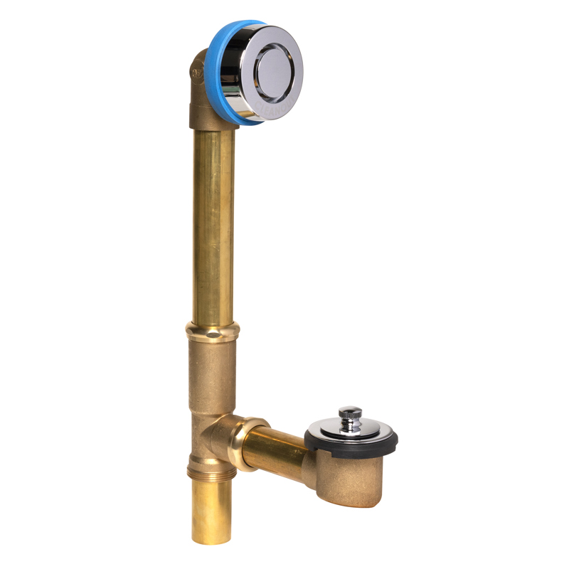 15_TrueBlueBrass3_H_001.jpg - Dearborn® True Blue® Brass Full Kit for Whirlpool Tubs, Uni-Lift Stopper, with Test Kit, Slip Joint, Chrome