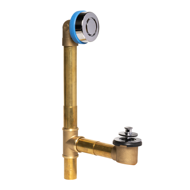 15_TrueBlueBrass8_H_001.jpg - Dearborn® True Blue® Brass Full Kit for Whirlpool Tubs, Push'n'Pull Stopper, with Test Kit, Solder, Chrome